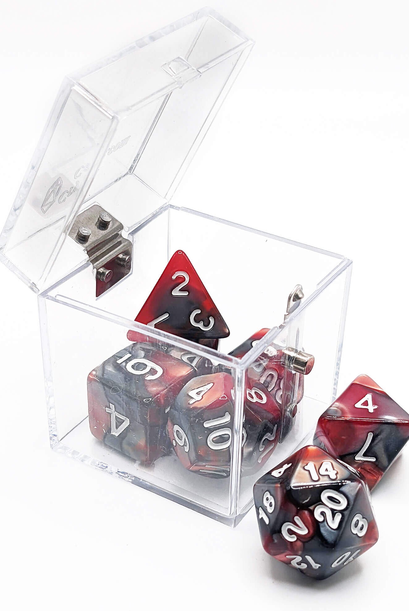 Crystal Caste Twins Dice Red Black