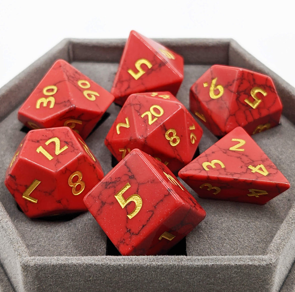 Red Turquoise Dice for dnd games
