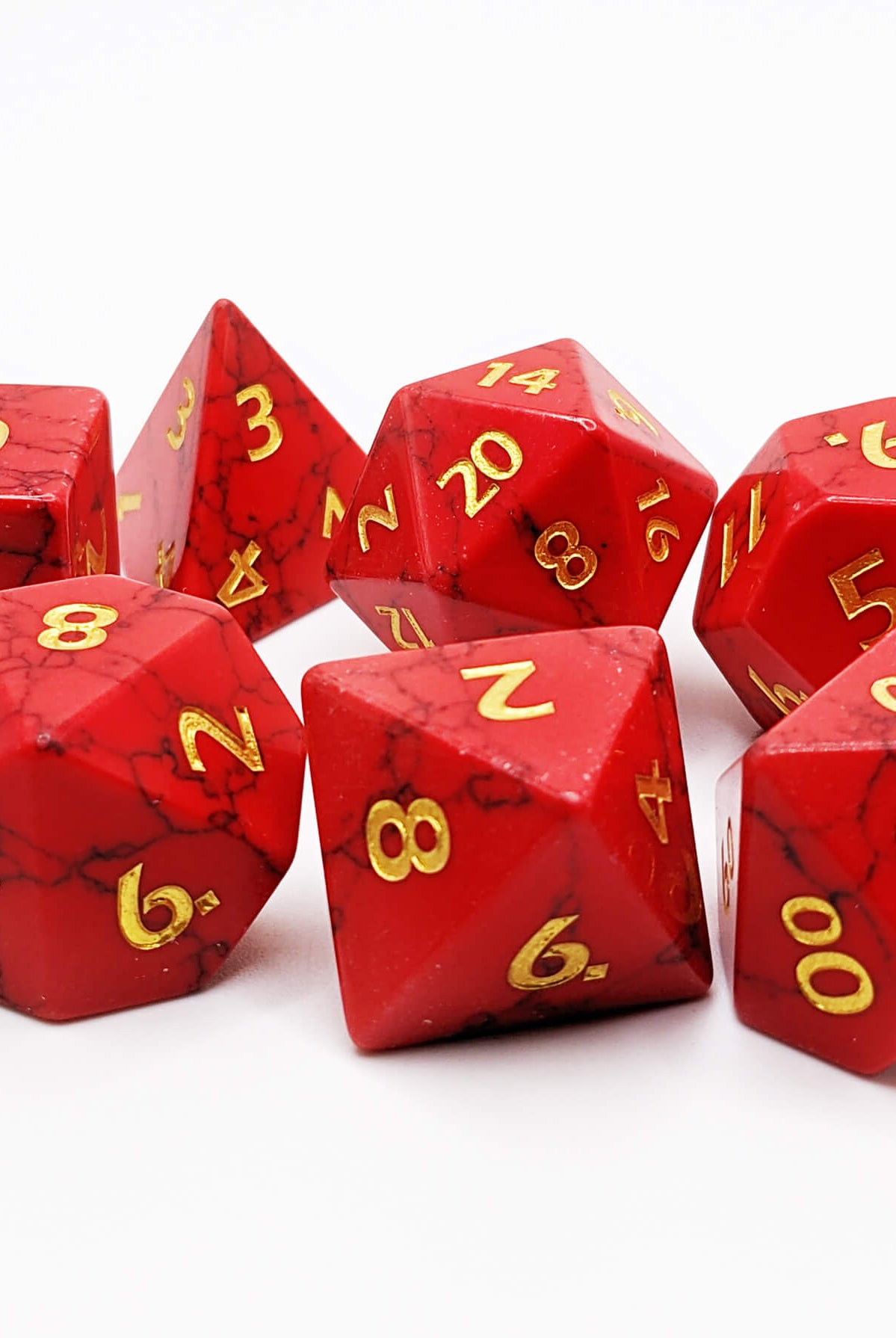 Red Turquoise gemstone dice
