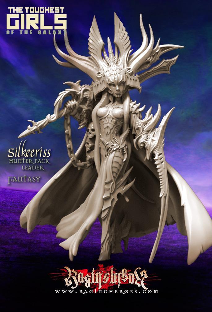 Raging Heroes Miniatures Silkeeriss, Hunter Pack Leader
