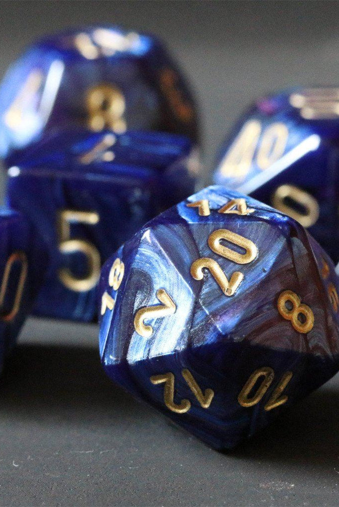 RPG Dice Scarab Royal Blue