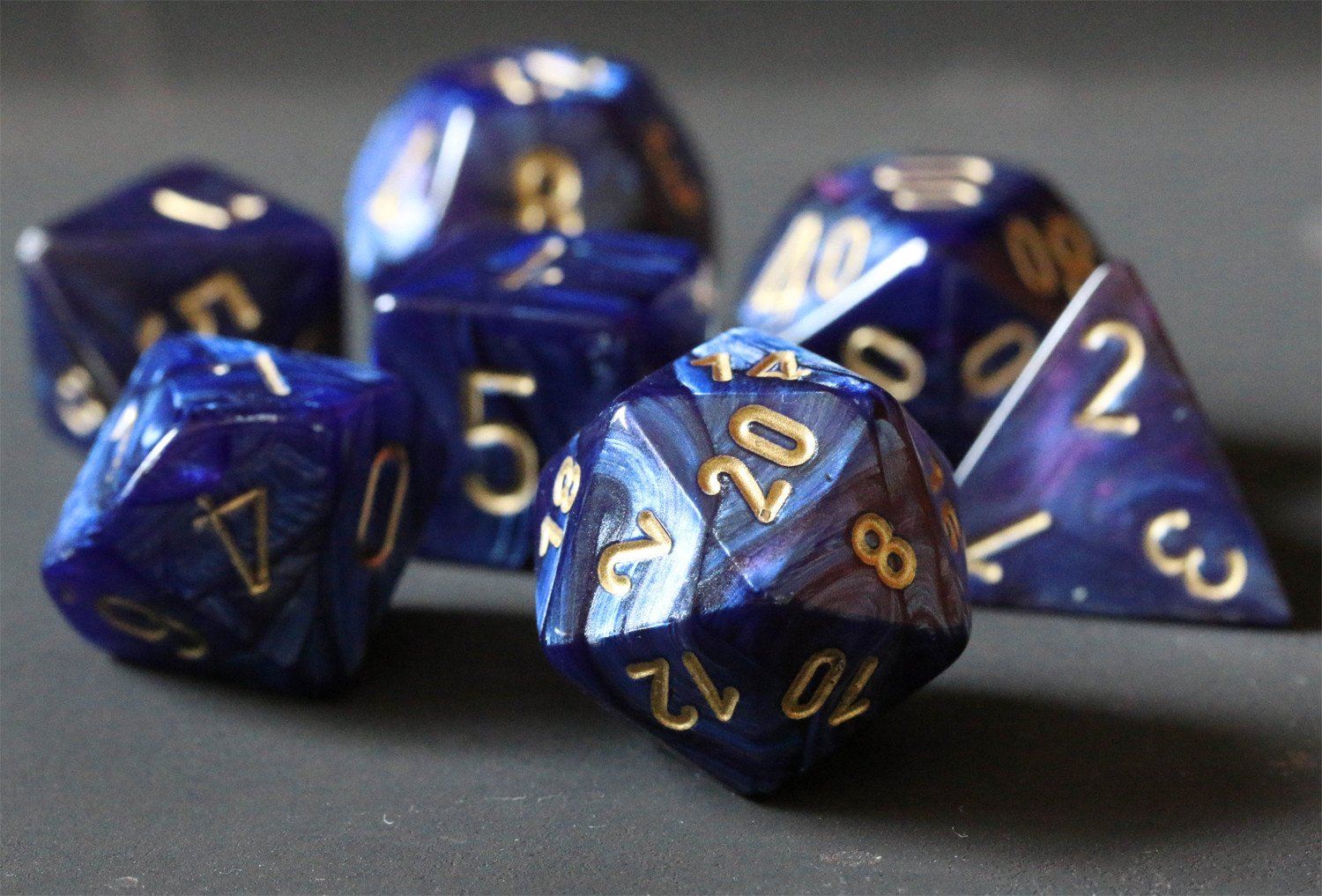 RPG Dice Scarab Royal Blue