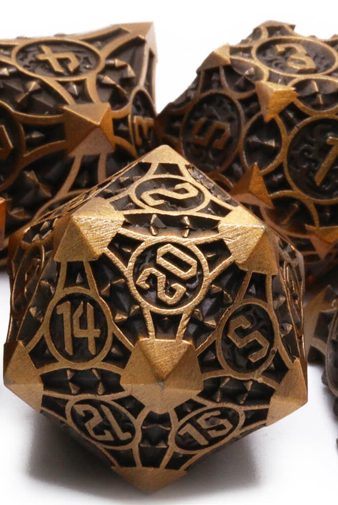 Metal Dice Scorpion Antique Gold 1