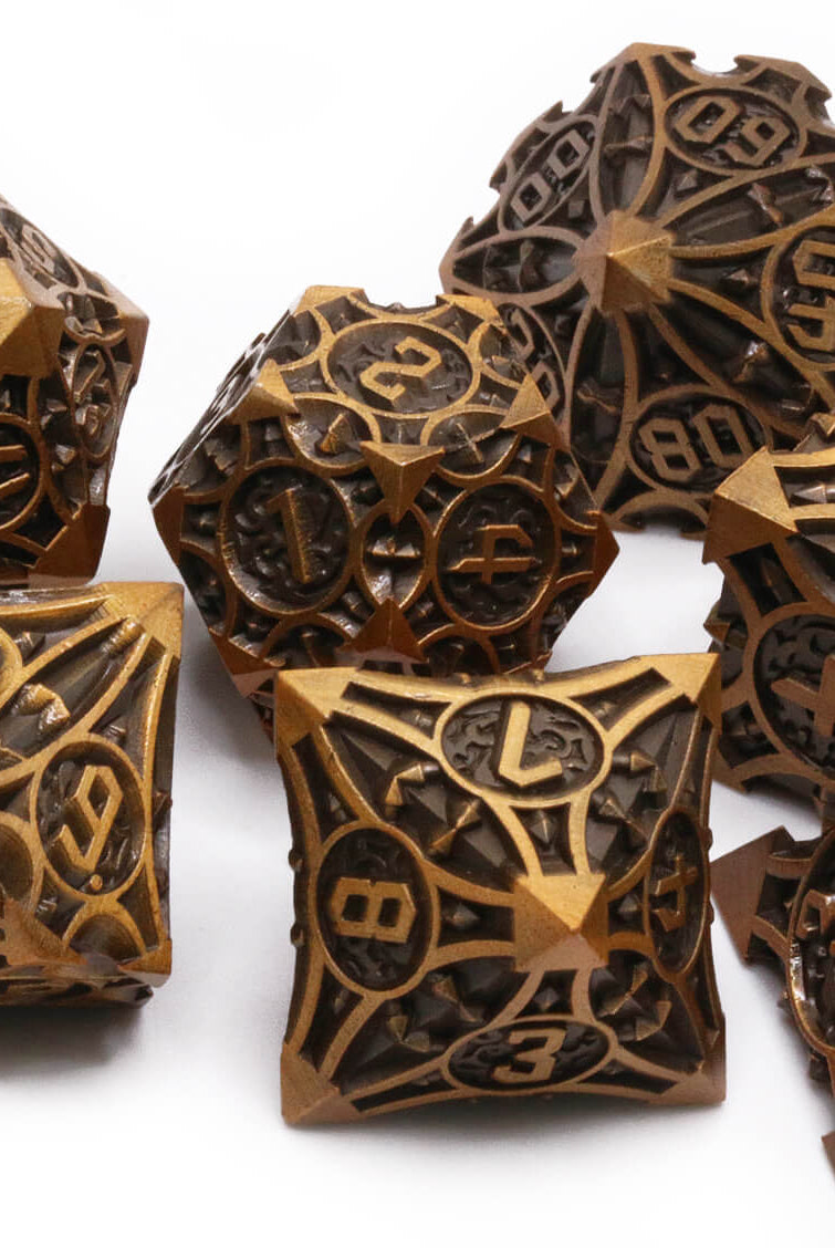 Metal Dice Scorpion Antique Gold 2