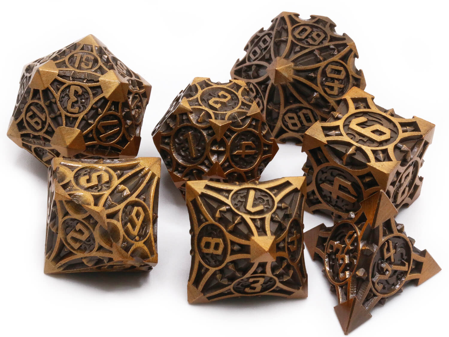 Metal Dice Scorpion Antique Gold 2