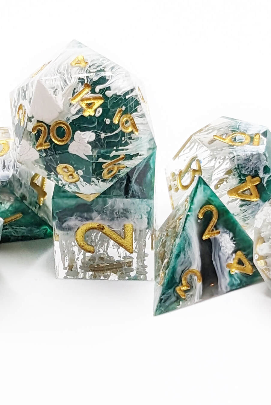 Beautiful sharp edge dice set