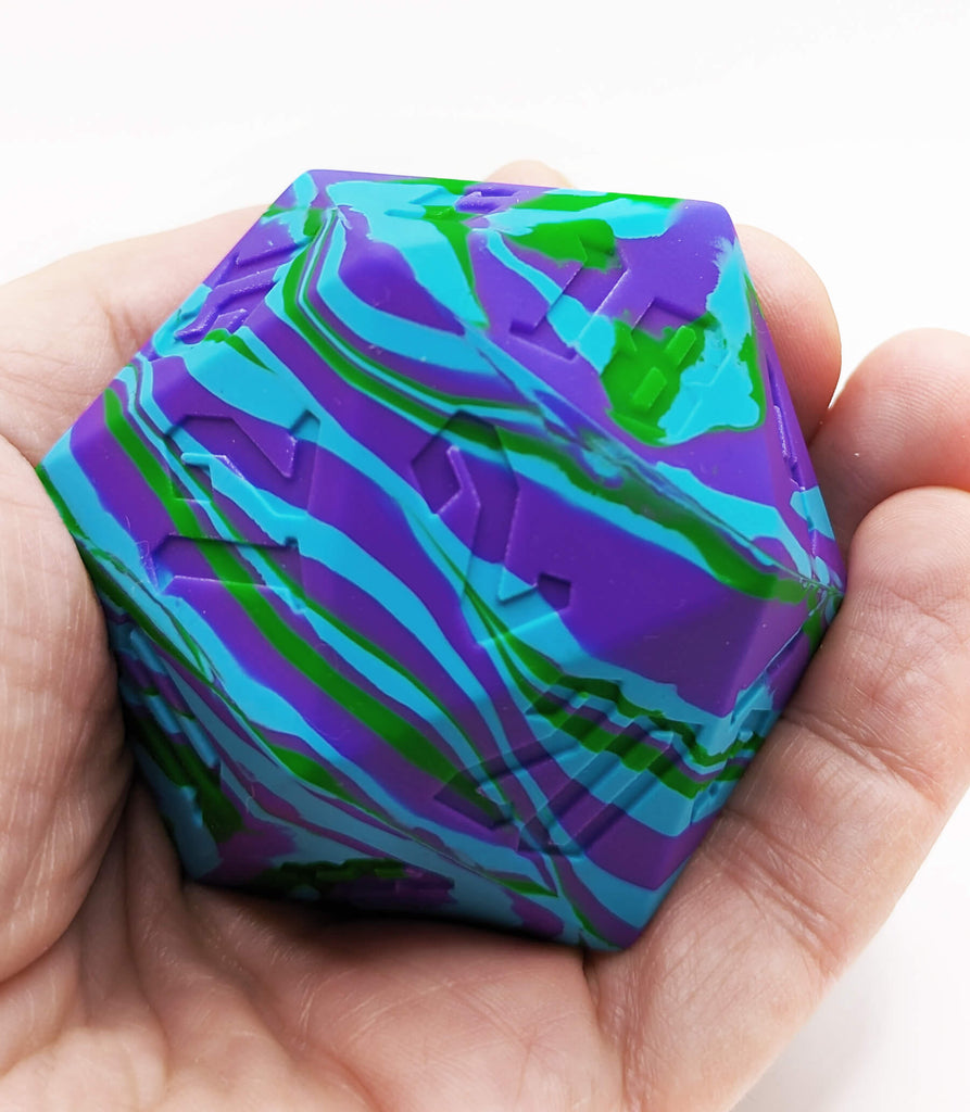 Giant silicone rubber d20 dice