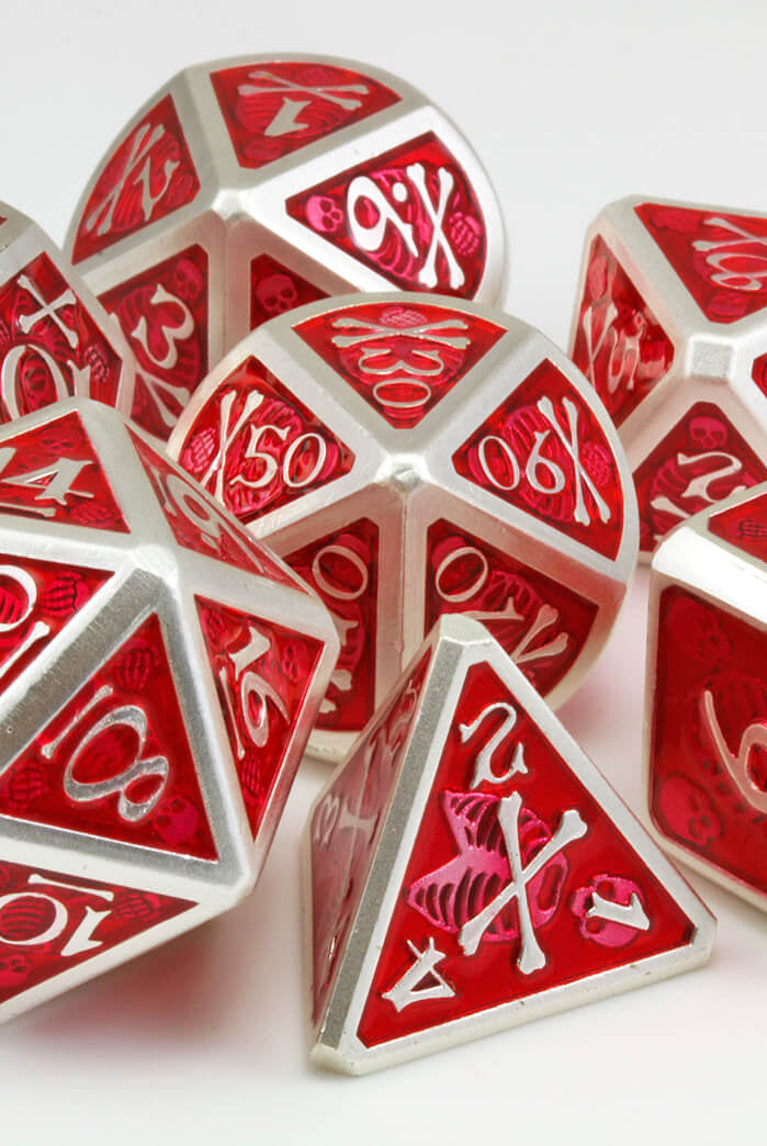 Skeleton DnD Dice Red