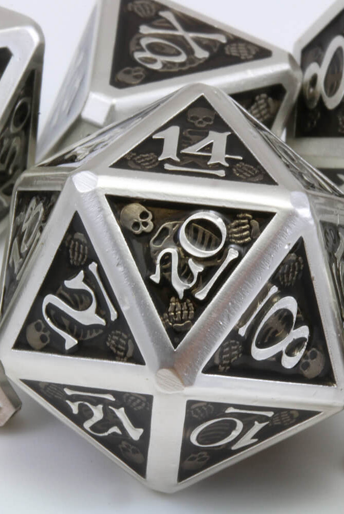 Black DnD Dice Skeleton