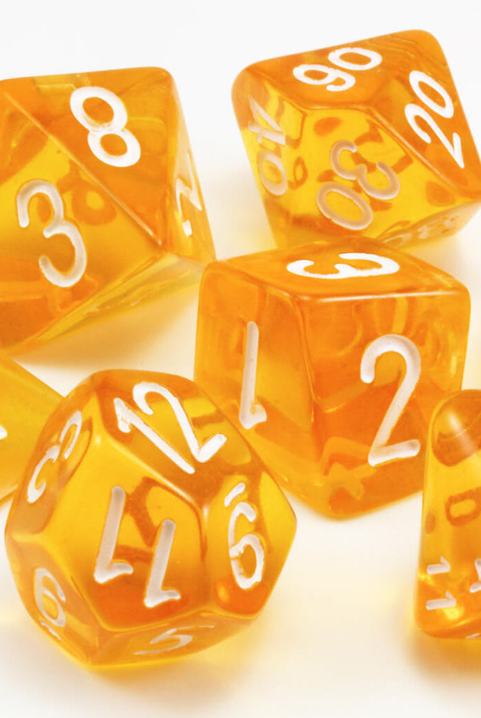 Skew Dice Translucent Amber