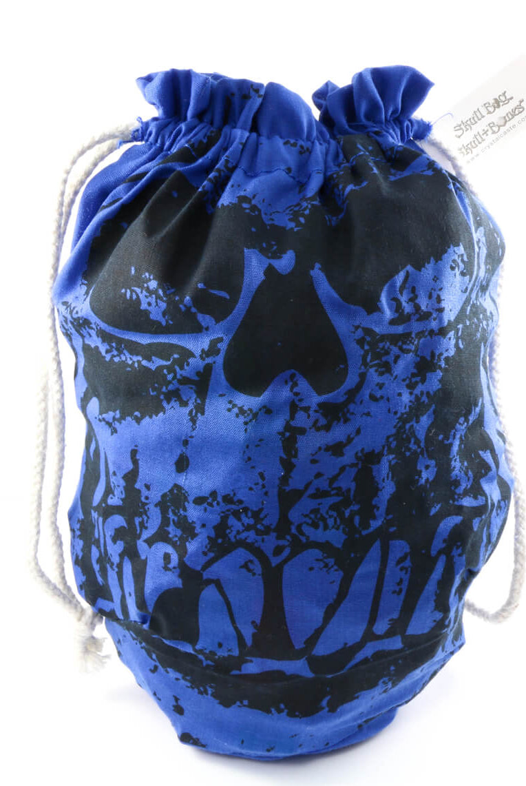 Orc Skull Dice Bag Blue