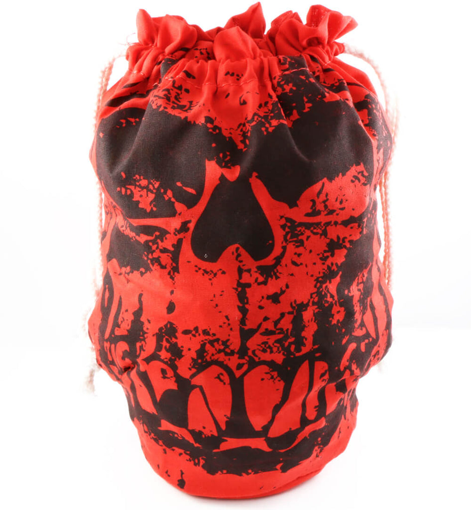 Orc Skull Dice Bag Red