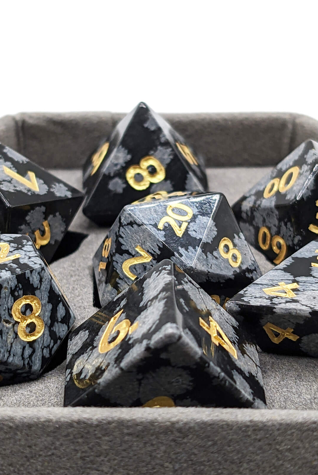 Snowflake Obsidian Gemstone Dice