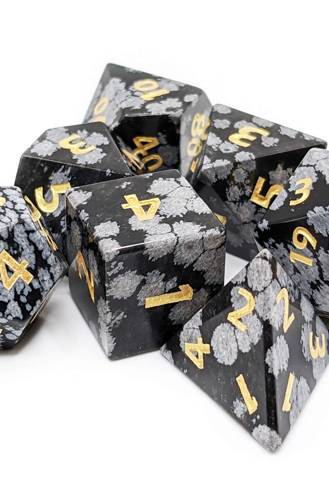 Gemstone Obsidian ttrpg dice