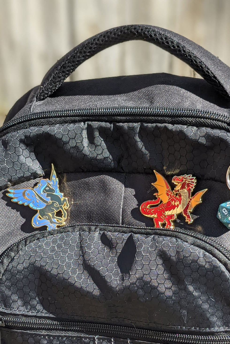 Enamel pins D&D backpack 3
