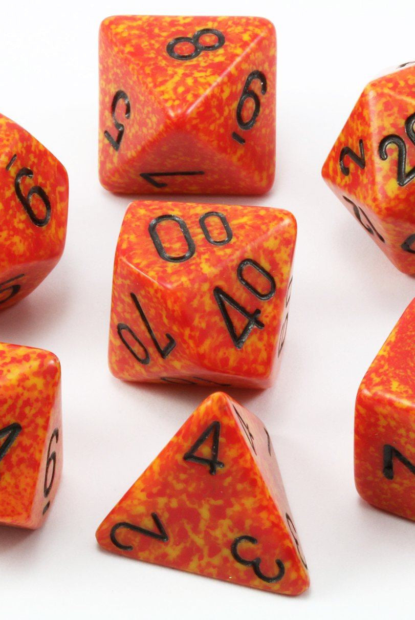 D&D Dice Speckled Fire
