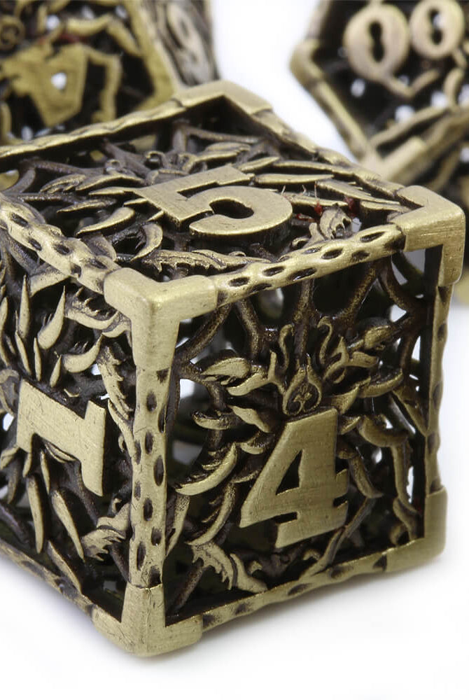 Gold Spider Metal Dice d6
