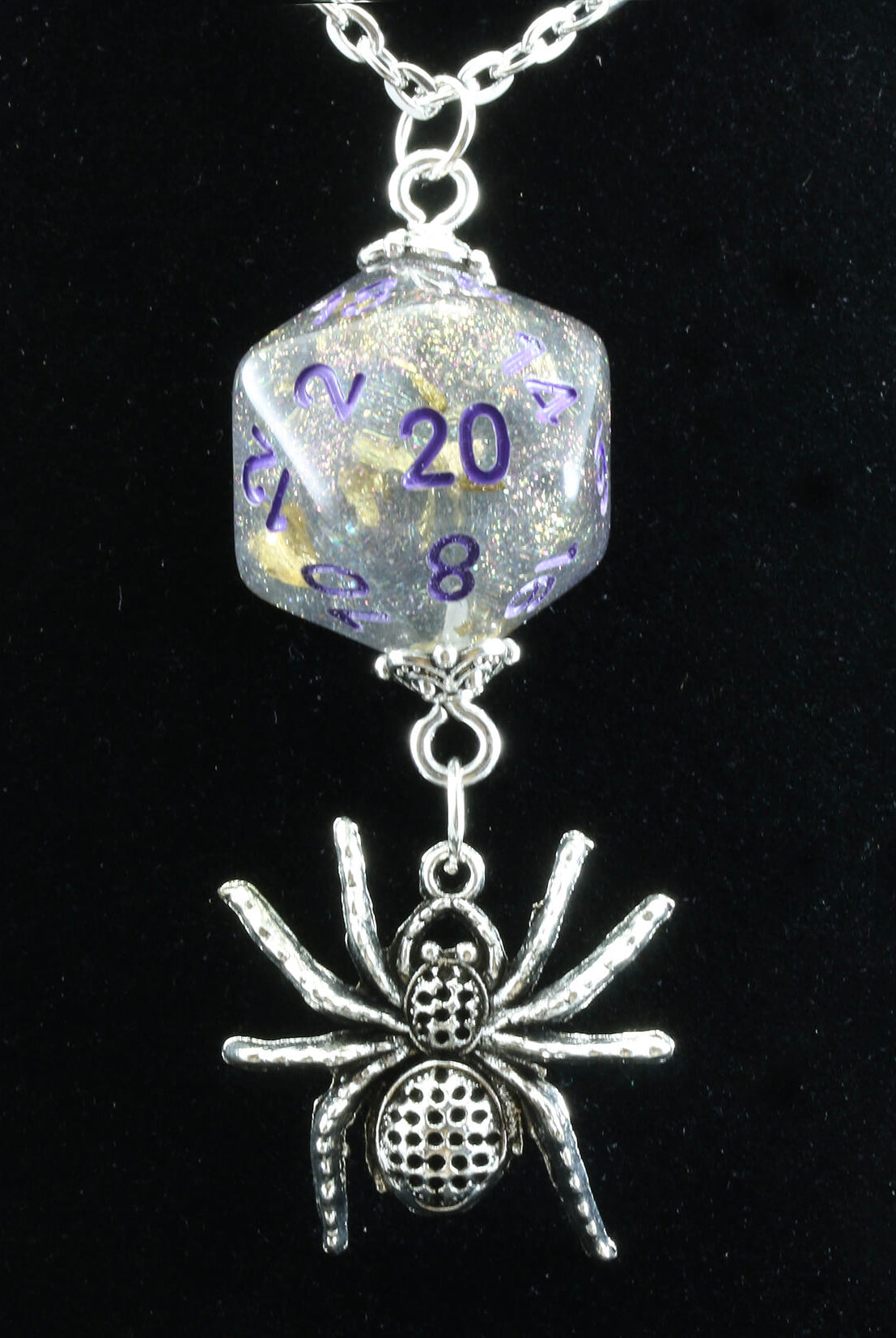 Spider D20 Necklace