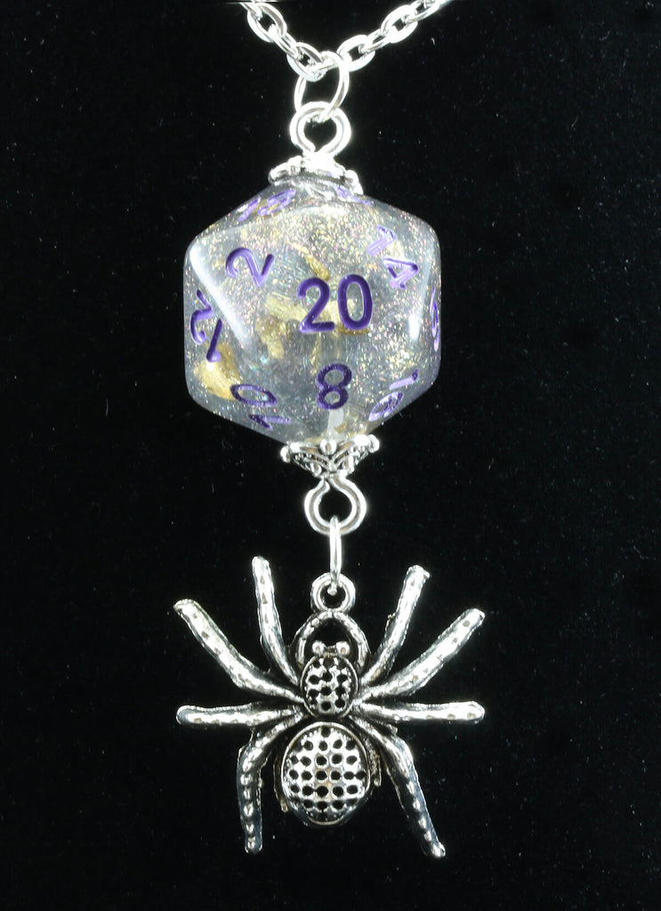 Spider D20 Necklace