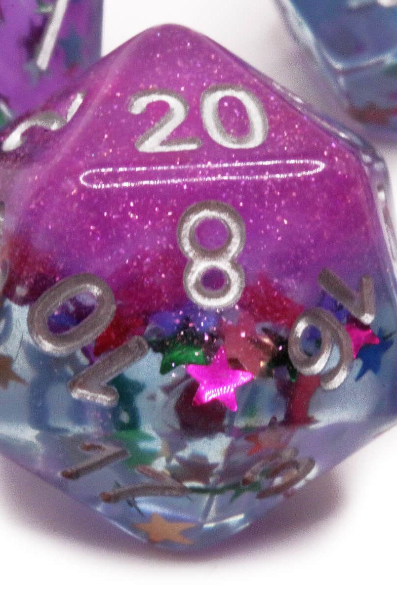 Star Dice Purple Pizazz d20