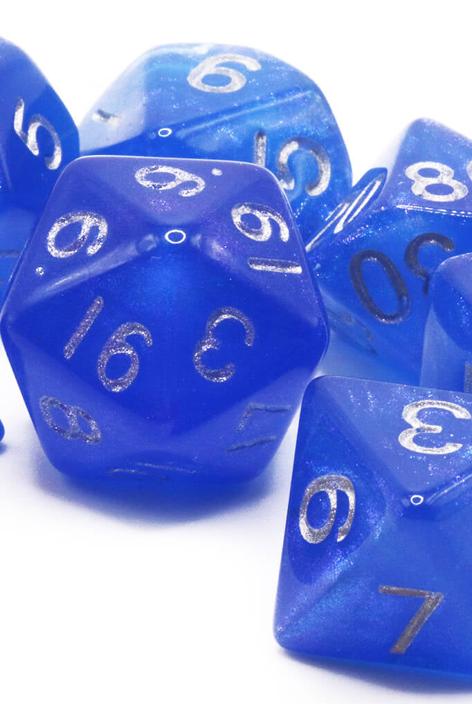 Stardust Dice Blue Silver