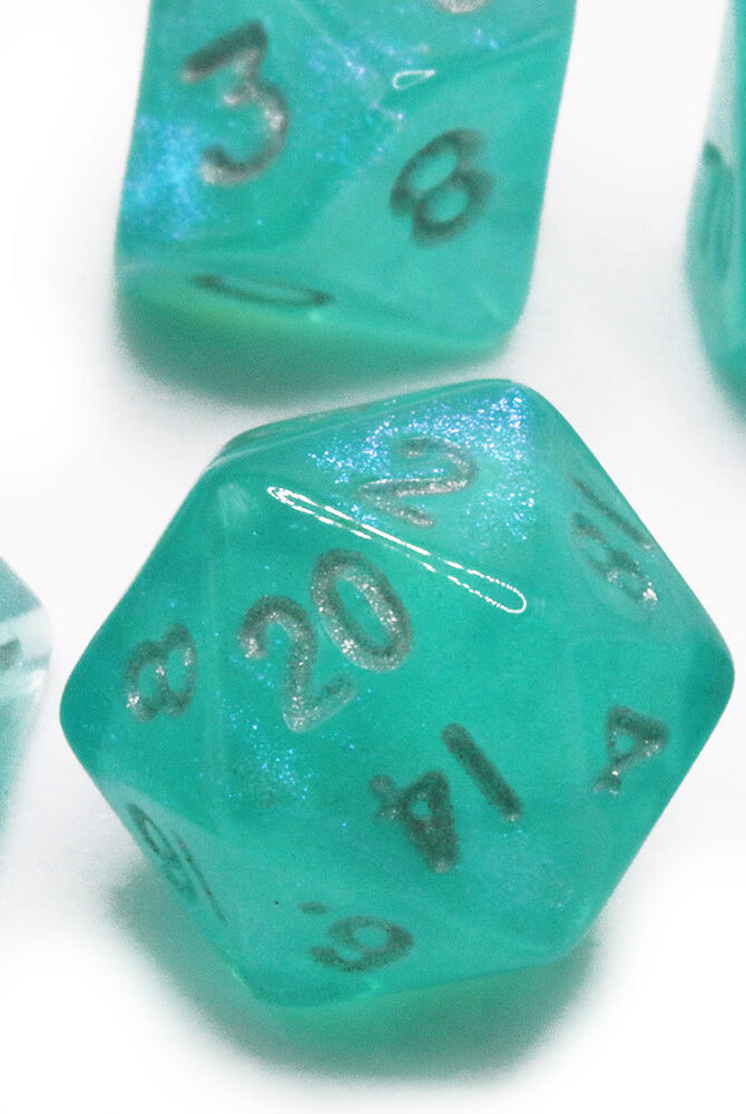 Mini Stardust Teal Dice