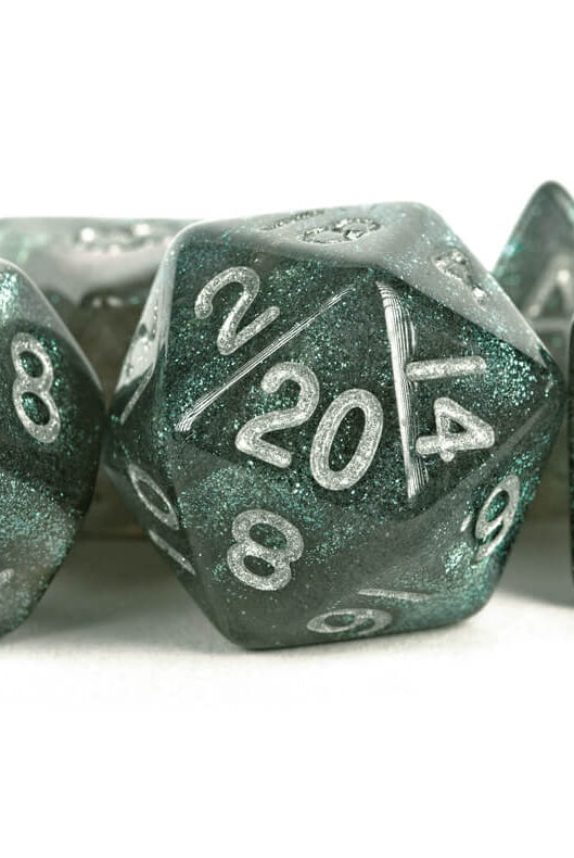 Stardust Dice (Gray With Silver Numbers)