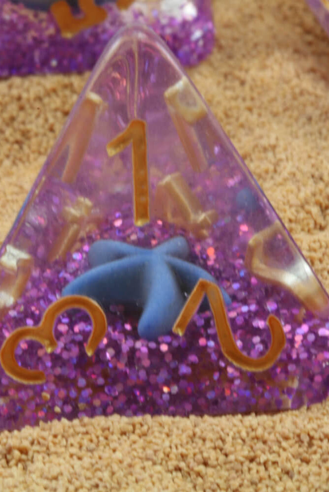 Purple Starfish Dice 3