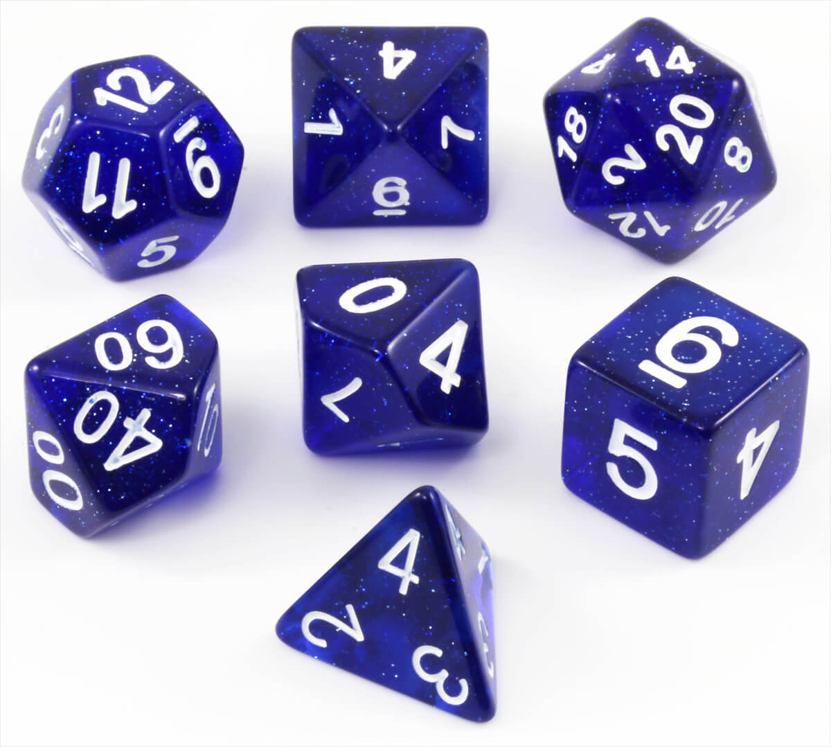 D&D Starry Night Dice dark blue