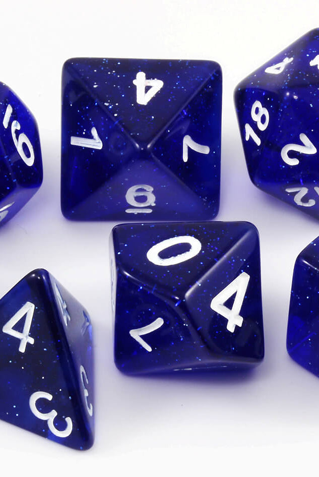 RPG Dice Starry Night dark blue