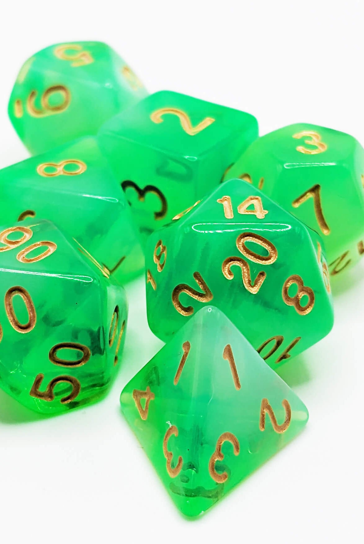 Stormfront Atomic green dice for dnd games