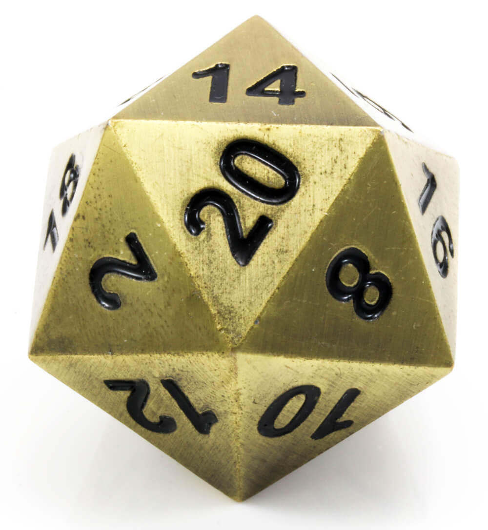 Boulder d20 Bronze Dragon Scale