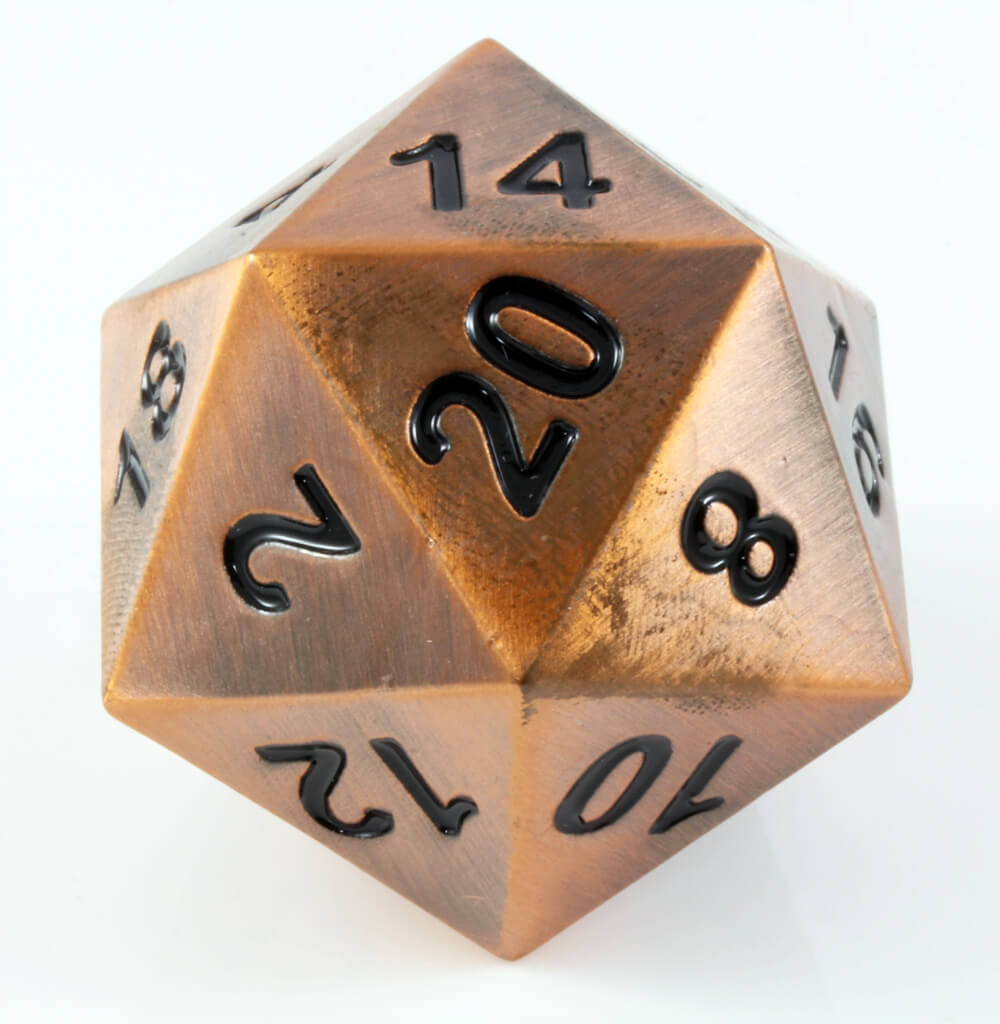 Boulder d20 Gnomish Copper