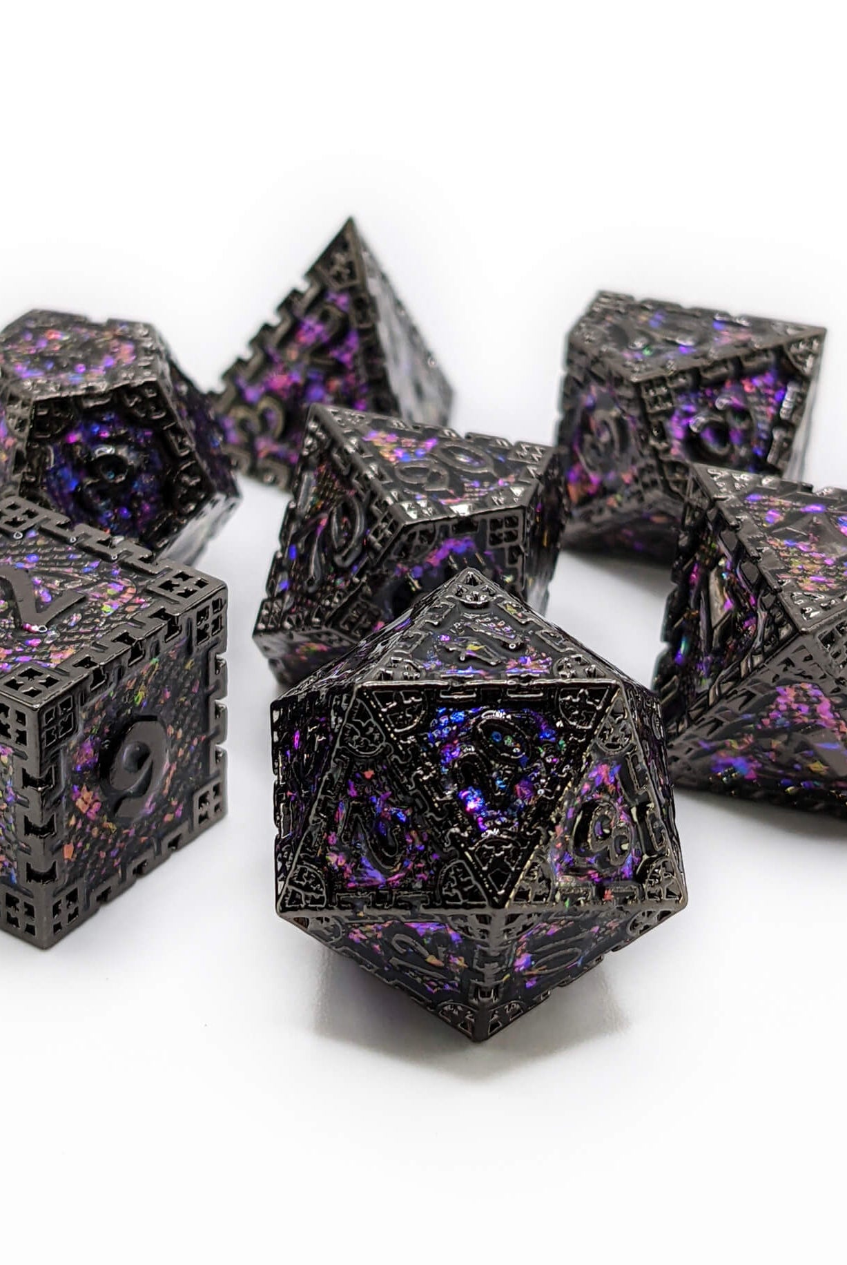 Magic Tower Dice Purple Metal