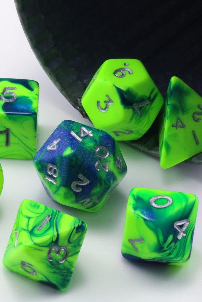 Toxic Green Dice D&D
