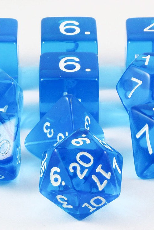 Translucent Dice Blue 10pc Set
