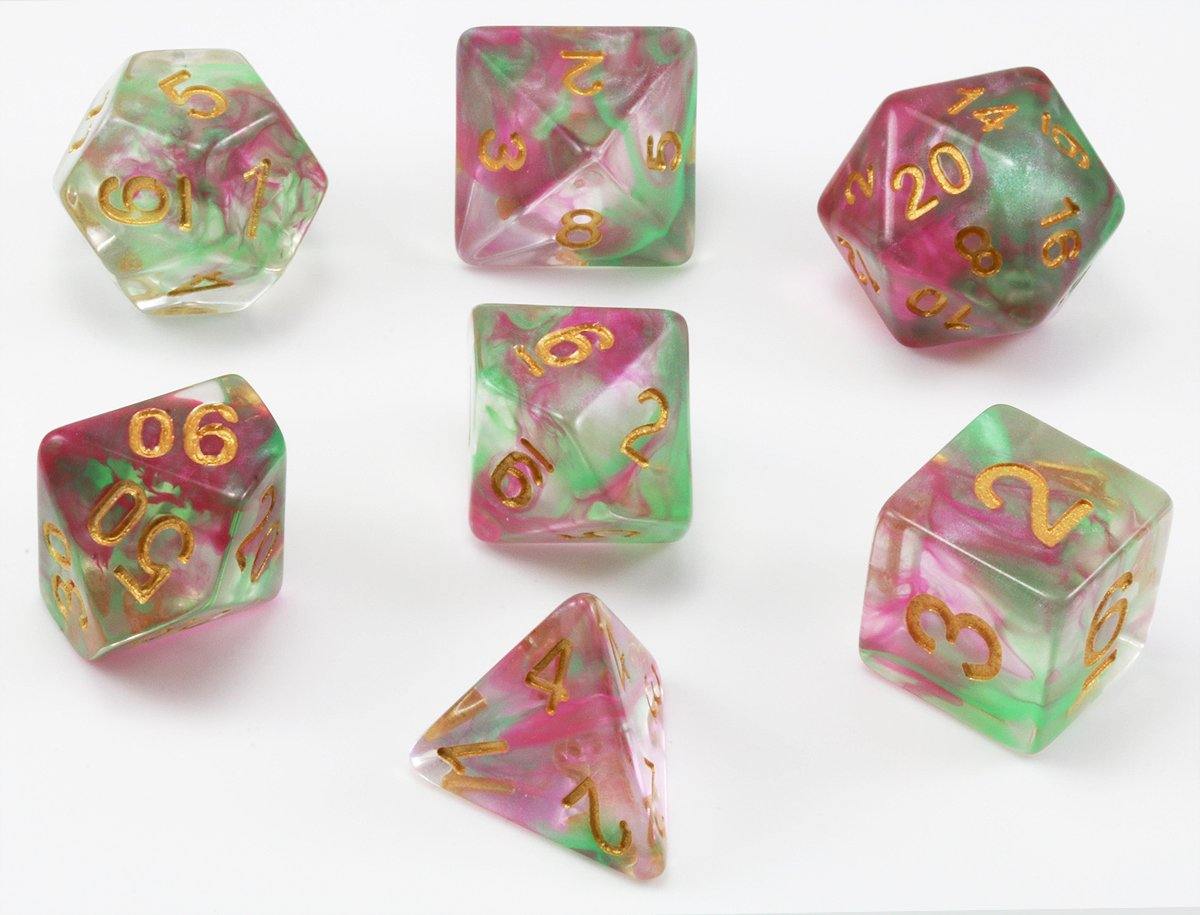 Venom Dice Green and Magenta