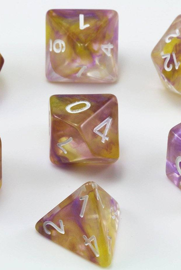 Venom Dice Purple and Yellow