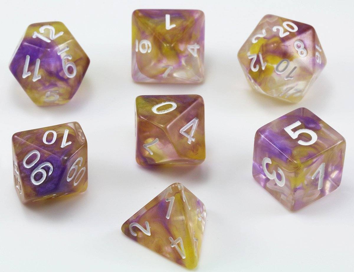 Venom Dice Purple and Yellow