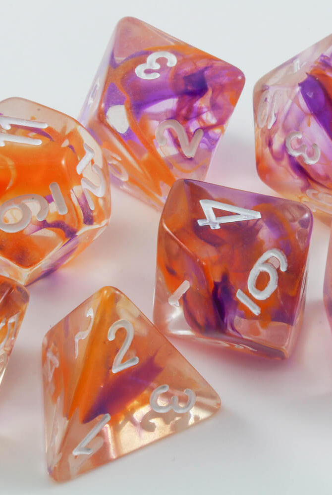 Venom Dice Purple and Orange
