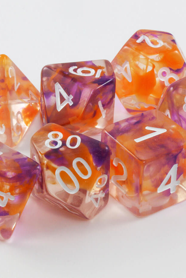 D&D Venom Dice Purple Orange