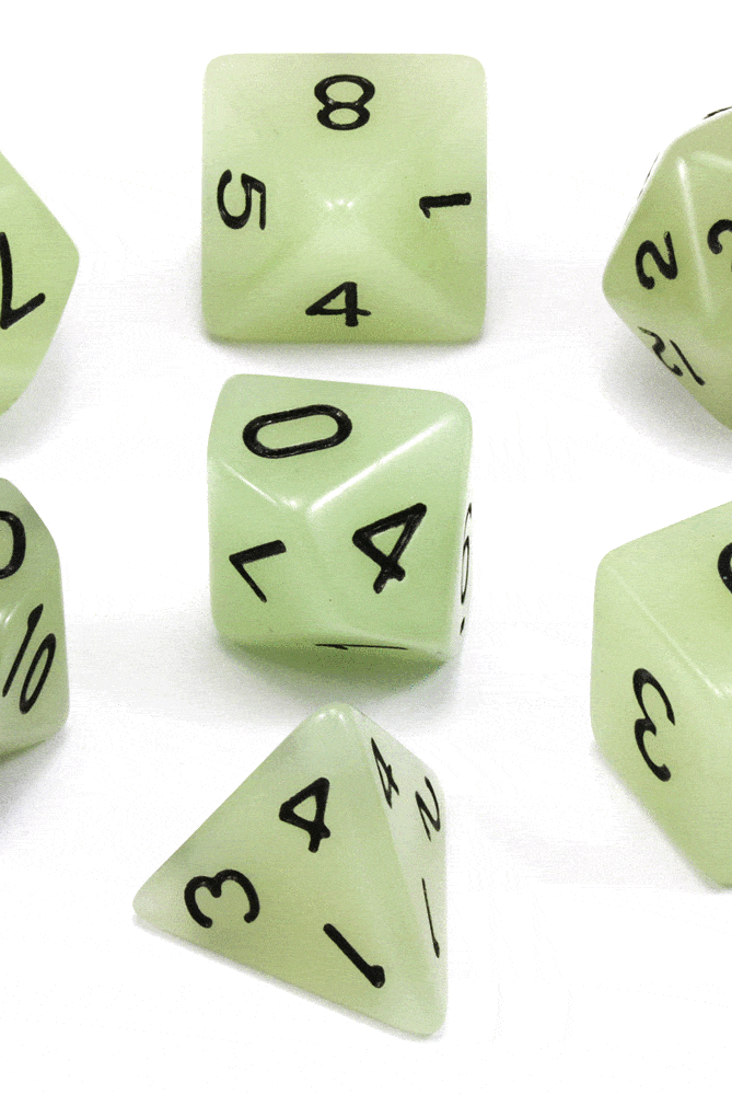 D&D dice glow in the dark