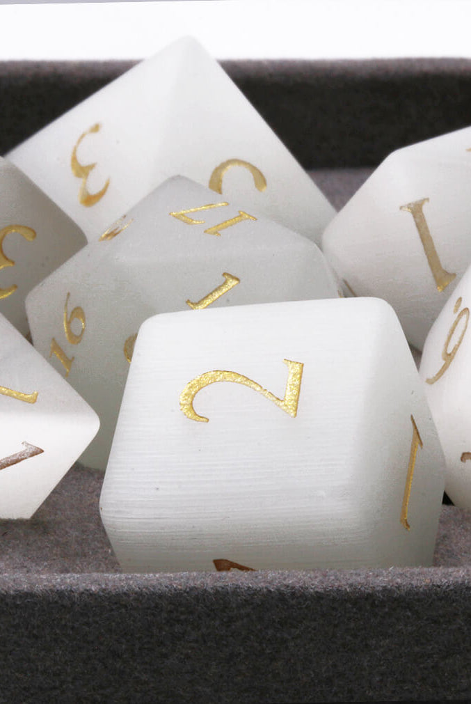White Cats Eye Dice