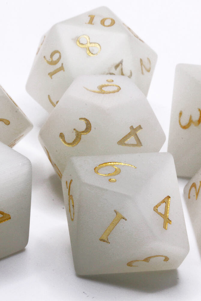 White Cats Eye Dice 3