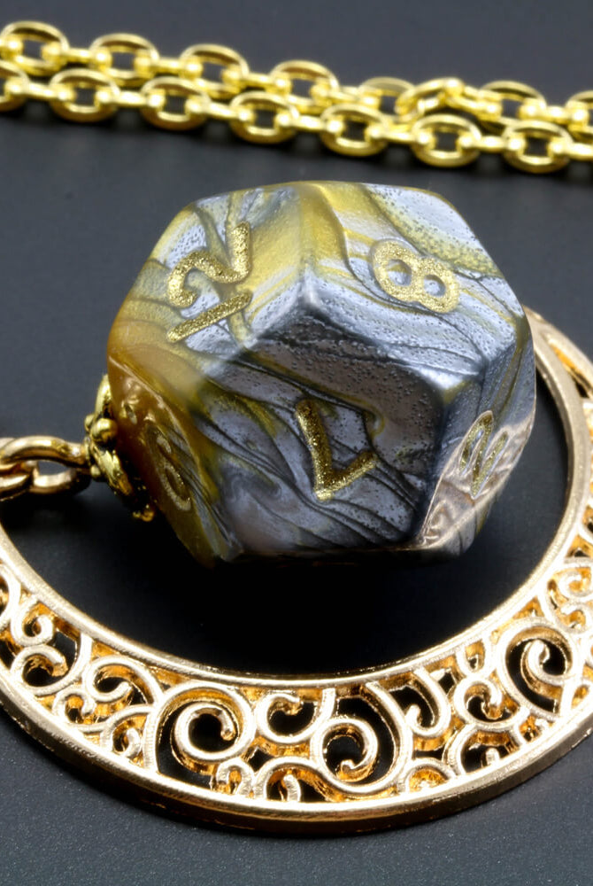 Dragon Bones D12 Crystal Caste Necklace