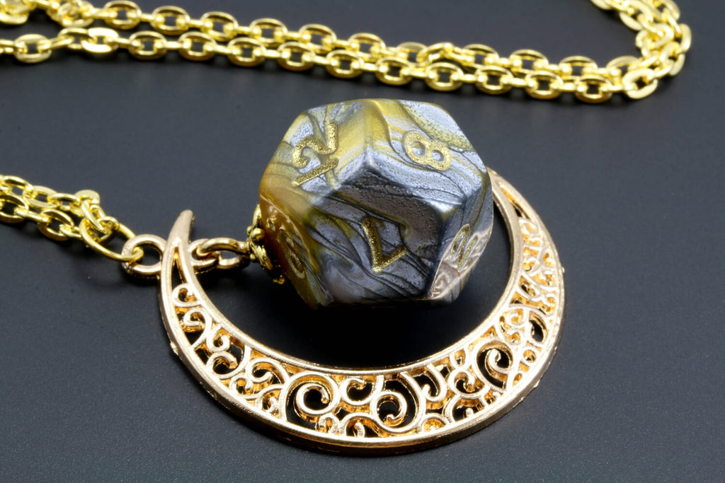 Dragon Bones D12 Crystal Caste Necklace