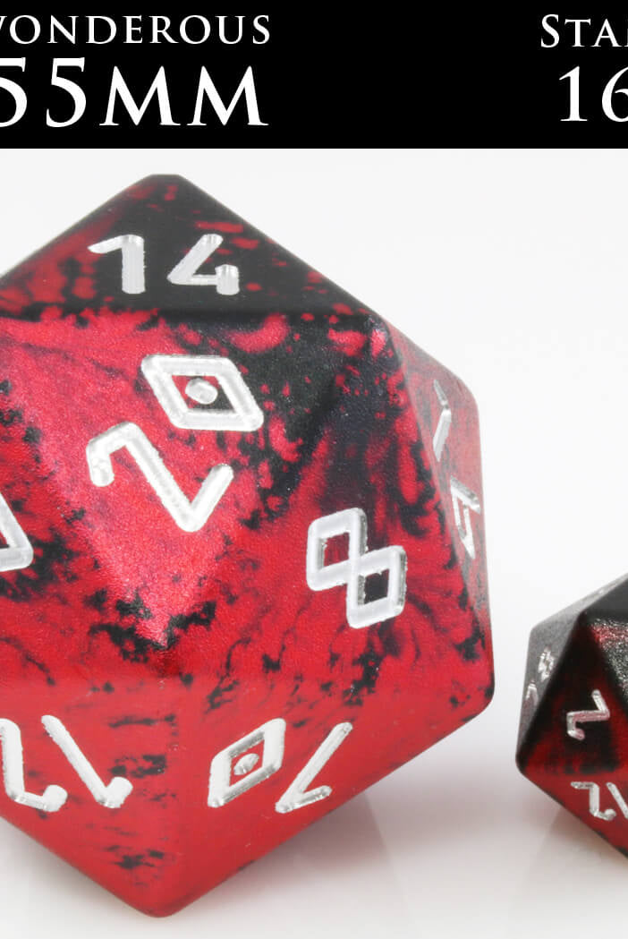 Giant aluminum d20 55mm