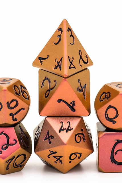 Color Shift DnD Dice Metal Red
