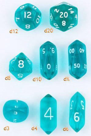 Hybrid Crystal Dice Teal