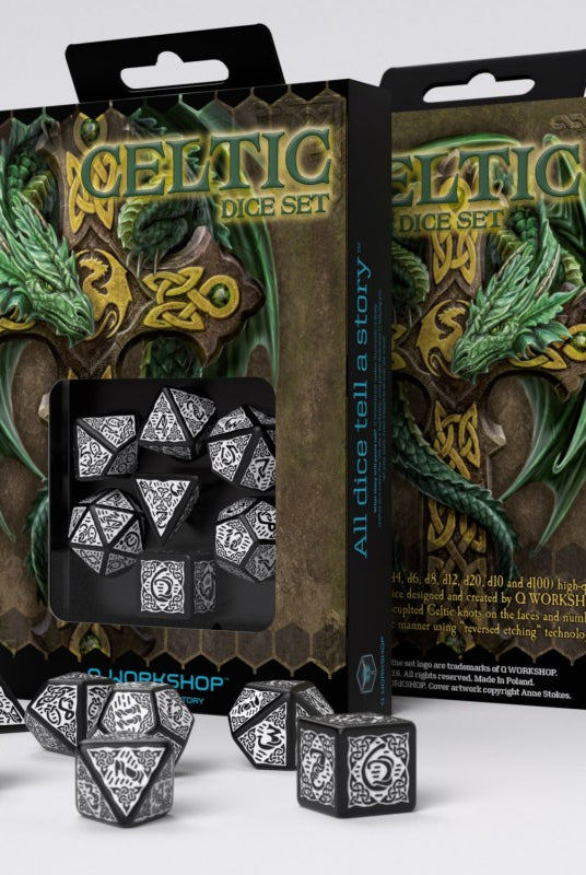 Celtic Dice Black And White 2